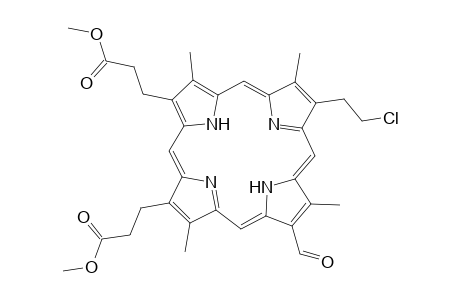 21H,23H-Porphine-2,18-dipropanoic acid, 8-(2-chloroethyl)-13-formyl-3,7,12,17-tetramethyl-, dimethyl ester