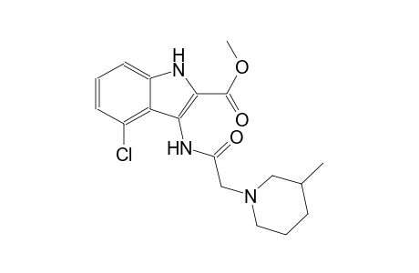 methyl 4-chloro-3-{[(3-methyl-1-piperidinyl)acetyl]amino}-1H-indole-2-carboxylate