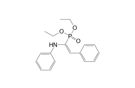 N-[(Z)-1-diethoxyphosphoryl-2-phenyl-ethenyl]aniline