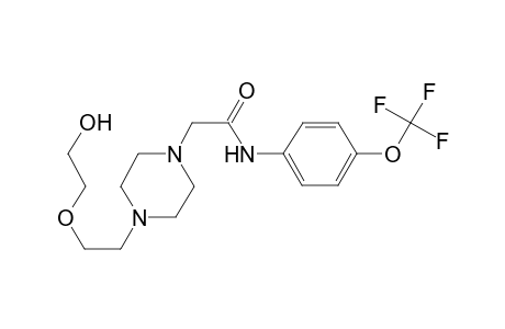 2-[4-[2-(2-hydroxyethoxy)ethyl]-1-piperazinyl]-N-[4-(trifluoromethoxy)phenyl]acetamide