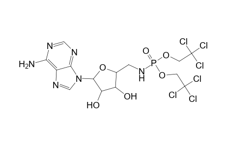 Adenosine, 5'-deoxy-5'-(phosphonoamino)-, bis(2,2,2-trichloroethyl) ester