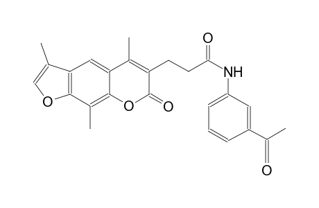 7H-furo[3,2-g][1]benzopyran-6-propanamide, N-(3-acetylphenyl)-3,5,9-trimethyl-7-oxo-