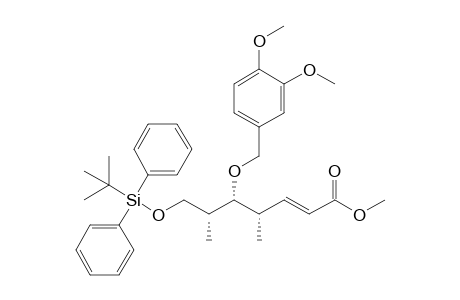 Methyl (2E,4S,5R,6R)-7-(tert-Butyldiphenylsilyloxy)-5-(3,4-dimethoxybenzyloxy)-4,6-dimethyl-2-heptenoate