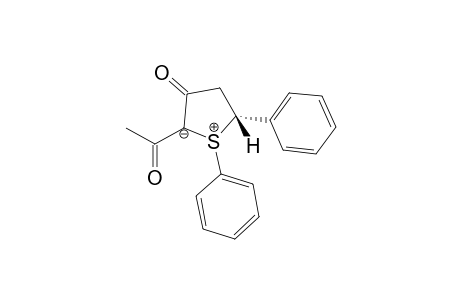 (R)-trans-2-Acetyl-3-oxo-5-phenyl-1-phenylthiolane-2-ylide