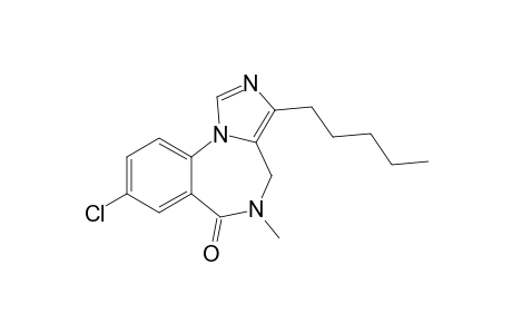 3-Amyl-8-chloro-5-methyl-4H-imidazo[1,5-a][1,4]benzodiazepin-6-one