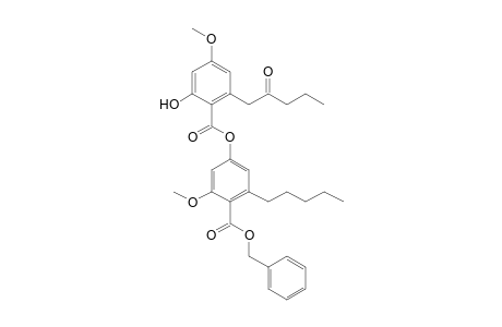 benzyl 4-[2'-hydroxy-4'-methoxy-6'-(2''-oxopentyl)benzoyloxy]-2-methoxy-6-pentylbenzoate