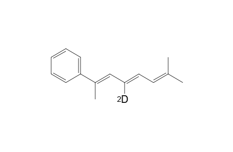 Benzene, (1,6-dimethyl-1,3,5-heptatrienyl-3-d)-