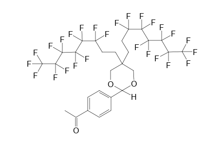 2-Acetylphenyl-5,5-di(3,4,5,6,7,8-tridecafluoroocty)-1,3-dioxacyclohexane