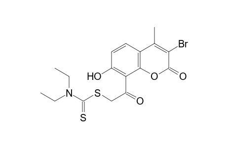 3-bromo-7-hydroxy-8-(mercaptoacetyl)-4-methylcoumarin, 8-(diethyldithiocarbamate)