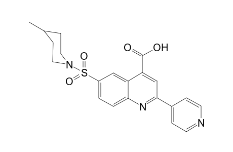 6-(4-Methyl-piperidine-1-sulfonyl)-2-pyridin-4-yl-quinoline-4-carboxylic acid