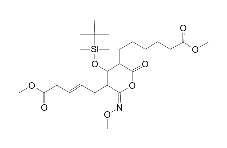 5-(2-(3-(methoxyimino)-5-(methoxycarbonyl)pentyl)-4-(tert-butyldimethylsiloxy)-6-oxo-5,6-dihydro-1,4-pyran-3-yl)-3(Z)-pentenoic acid methyl ester