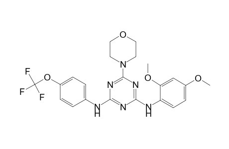 N-(2,4-dimethoxy-phenyl)-6-morpholin-4-yl-N'-(4-trifluoromethoxy-phenyl)-[1,3,5]triazine-2,4-diamine