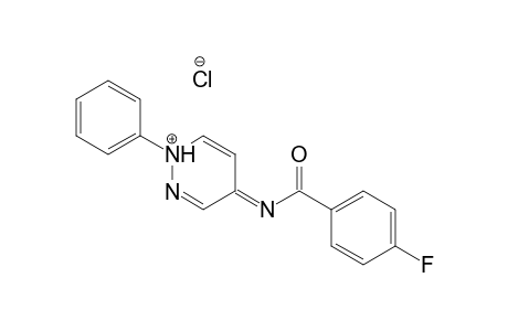 Benzamide, 4-fluoro-N-(1-phenyl-4(1H)-pyridazinylidene)-, monohydrochloride, salt
