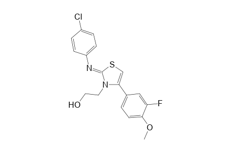2-(2-[(4-chlorophenyl)imino]-4-(3-fluoro-4-methoxyphenyl)-1,3-thiazol-3(2H)-yl)ethanol