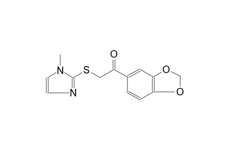 ethanone, 1-(1,3-benzodioxol-5-yl)-2-[(1-methyl-1H-imidazol-2-yl)thio]-