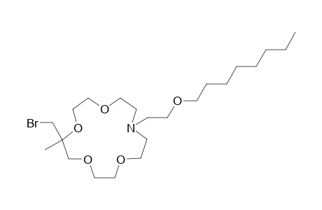 5-Bromomethyl-5-mthyl-13-(2-octyloxyethyl)-1,4,7,10-tetraoxa-13-azacyclopentadecane(monoaza-15-crown-5)