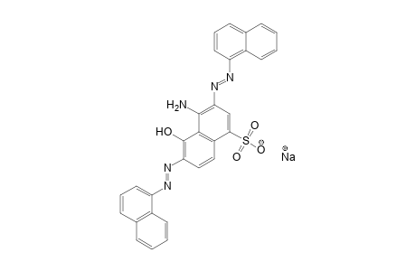 1-Naphthalenesulfonic acid, 4-amino-5-hydroxy-3,6-bis(1-naphthalenylazo)-, monosodium salt