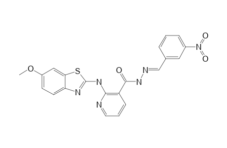 2-[N-(6-METHOXYBENZOTHIAZOLYL)-AMINO]-PYRIDINE-3-(3-NITROPHENYL)-HYDRAZONE