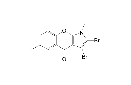 2,3-bis(bromanyl)-1,6-dimethyl-chromeno[2,3-b]pyrrol-4-one