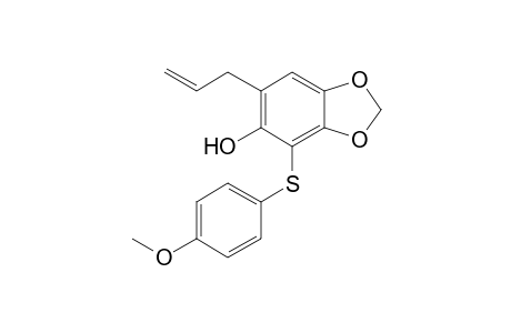 5-Hydroxy-4-[(4'-methoxyphenyl)thio]-6-(2'-propenyl)-1,3-benzodioxole