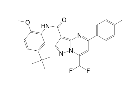 N-(5-tert-butyl-2-methoxyphenyl)-7-(difluoromethyl)-5-(4-methylphenyl)pyrazolo[1,5-a]pyrimidine-3-carboxamide