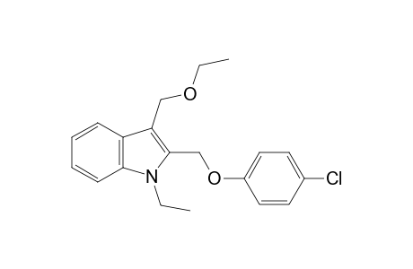 2-[(p-chlorophenoxy)methyl]-3-(ethoxymethyl)-1-ethylindole