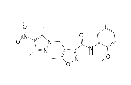 4-[(3,5-dimethyl-4-nitro-1H-pyrazol-1-yl)methyl]-N-(2-methoxy-5-methylphenyl)-5-methyl-3-isoxazolecarboxamide