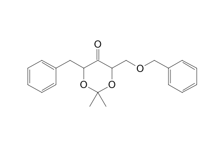 4-Benzyl-6-[(benzyloxy)methyl]-2,2-dimethyl-1,3-dioxan-5-one