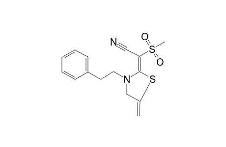 2-(5-METHYLENE-3-PHENETHYL-THIAZOLIDIN-2-YLIDENE)-2-METHYL-SULFONYL-ACETONITRILE