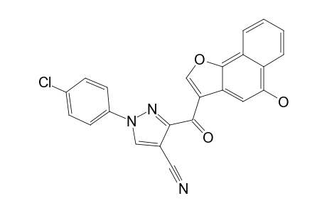 1-(4-CHLOROPHENYL)-3-(5-HYDROXYNAPHTHO-[1,2-B]-FURAN-3-CARBONYL)-1H-PYRAZOLE-4-CARBONITRILE