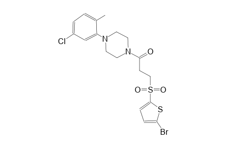 1-{3-[(5-bromo-2-thienyl)sulfonyl]propanoyl}-4-(5-chloro-2-methylphenyl)piperazine