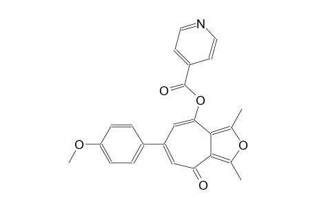6-(4-methoxyphenyl)-1,3-dimethyl-4-oxo-4H-cyclohepta[c]furan-8-yl isonicotinate