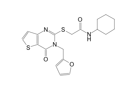 acetamide, N-cyclohexyl-2-[[3-(2-furanylmethyl)-3,4-dihydro-4-oxothieno[3,2-d]pyrimidin-2-yl]thio]-
