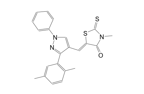 (5Z)-5-{[3-(2,5-dimethylphenyl)-1-phenyl-1H-pyrazol-4-yl]methylene}-3-methyl-2-thioxo-1,3-thiazolidin-4-one