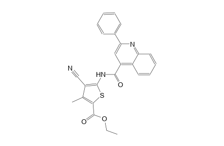 ethyl 4-cyano-3-methyl-5-{[(2-phenyl-4-quinolinyl)carbonyl]amino}-2-thiophenecarboxylate