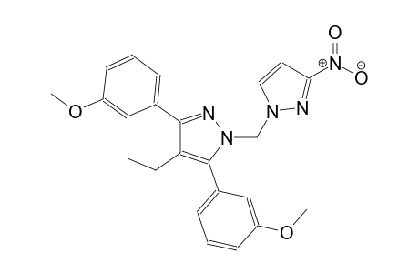 4-ethyl-3,5-bis(3-methoxyphenyl)-1-[(3-nitro-1H-pyrazol-1-yl)methyl]-1H-pyrazole