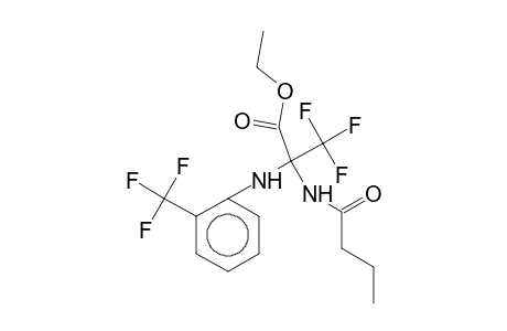 Ethyl 2-butyramido-3,3,3-trifluoro-2-[2-(trifluoromethyl)anilino]propionate