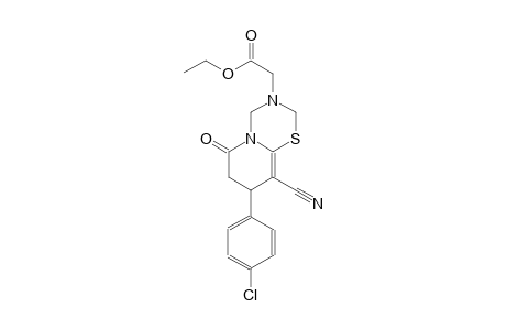 2H,6H-pyrido[2,1-b][1,3,5]thiadiazine-3-acetic acid, 8-(4-chlorophenyl)-9-cyano-3,4,7,8-tetrahydro-6-oxo-, ethyl ester