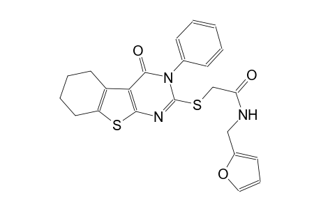 N-(2-furylmethyl)-2-[(4-oxo-3-phenyl-3,4,5,6,7,8-hexahydro[1]benzothieno[2,3-d]pyrimidin-2-yl)sulfanyl]acetamide