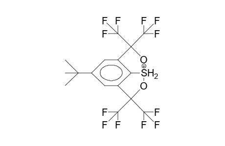 4-tert-Butyl-2,2,6,6-tetrakis(trifluoromethyl)-8-/.lambda.-4/-(1,2)oxathiolo(4,3,2-hi)(2,1)benzoxathiol anion
