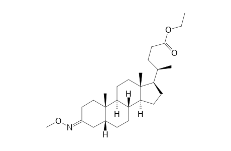Ethyl 3-(methoxyimino)-5.beta.-cholanoate