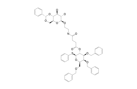 #5D;PHENYL-2-O-[3-[5-(4,6-O-BENZYLIDENE-BETA-D-GLUCOPYRANOS-1-YLOXY)-ETHYLAMINOCARBONYL]-PROPINONYL]-3,4,6-TRI-O-BENZYL-1-THIO-BETA-D-GALACTOPYRANOSIDE