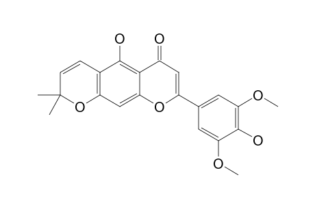 5,4'-DIHYDROXY-3',5'-DIMETHOXY-6,7-(2'',2''-DIMETHYLPYRAN)-FLAVONE