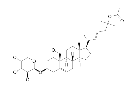 JUNCEELLOSIDE_F;25-O-ACETYL-3-O-[BETA-D-ARABINOPYRANOSYLOXY]-(22-E)-CHOLESTA-5,22-DIENE-3-BETA,19,25-TRIOL