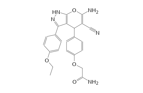 2-{4-[6-amino-5-cyano-3-(4-ethoxyphenyl)-1,4-dihydropyrano[2,3-c]pyrazol-4-yl]phenoxy}acetamide