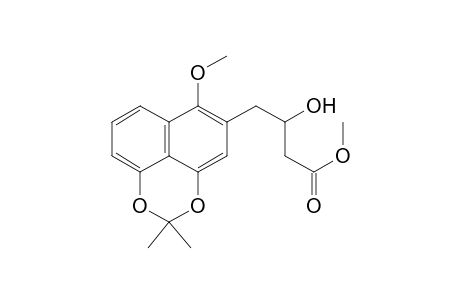 Methyl .beta.-hydroxy-6-methoxy-2,2-dimethyl-naphtho[1,8-de][1,3]dioxin-5-butanoate