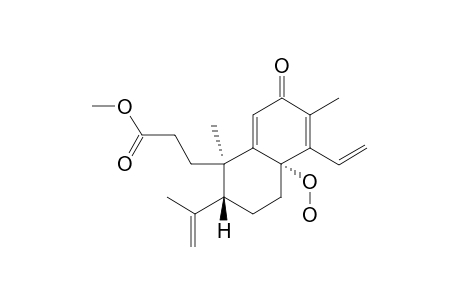 TRIGONOCHINENE_C;METHYL_8-ALPHA-HYDROPEROXY-12-OXO-3,4-SCEOCLEISTANTH-9-(11),13,15,19-(4)-TETRAEN-3-OATE