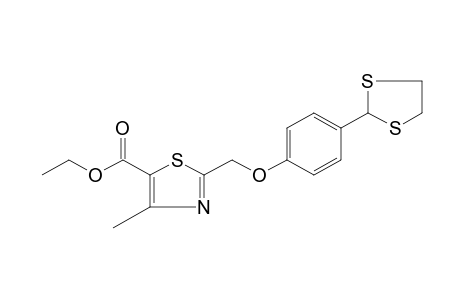 2-{[p-(1,3-dithiolan-2-yl)phenoxy]methyl}-4-methyl-5-thiazolecarboxylic acid, ethyl ester