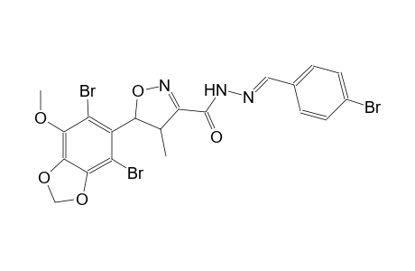 3-isoxazolecarboxylic acid, 5-(4,6-dibromo-7-methoxy-1,3-benzodioxol-5-yl)-4,5-dihydro-4-methyl-, 2-[(E)-(4-bromophenyl)methylidene]hydrazide