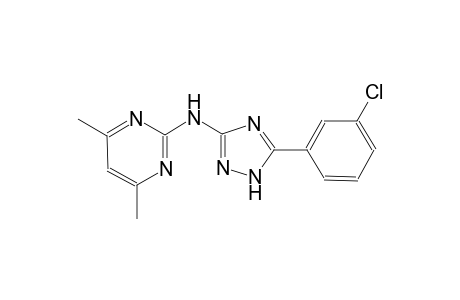 N-[5-(3-chlorophenyl)-1H-1,2,4-triazol-3-yl]-4,6-dimethyl-2-pyrimidinamine